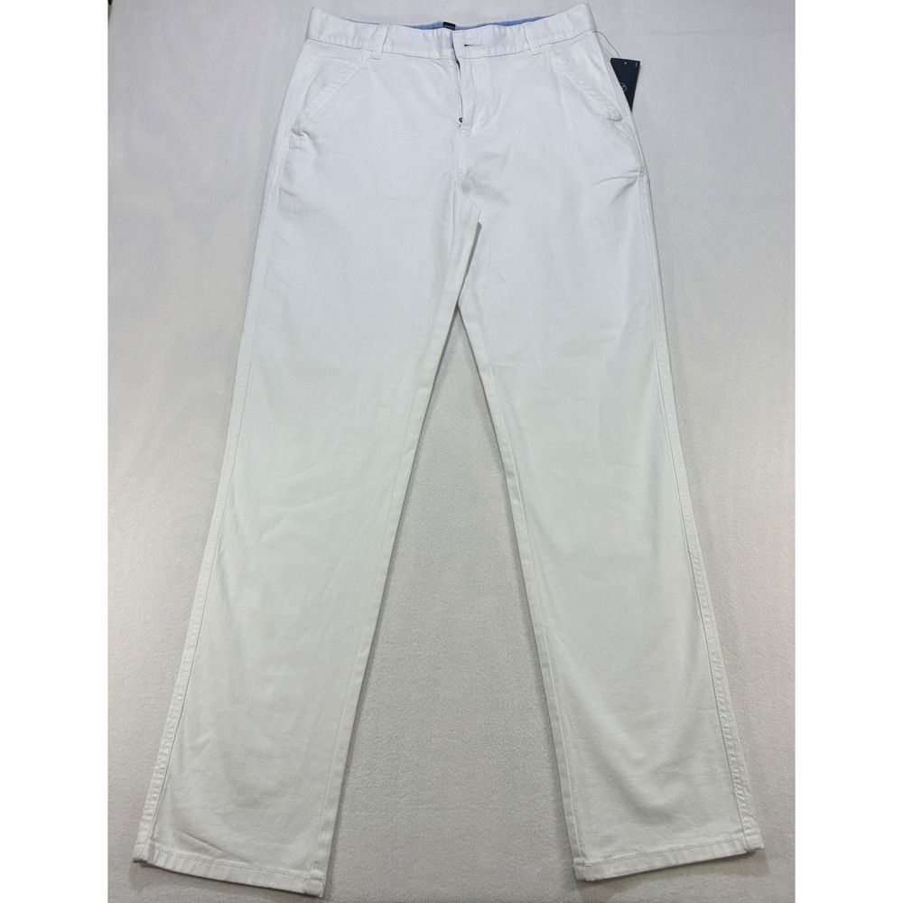 Tommy Hilfiger Stretch Chino Pants Boys Preppy Straight Leg Size 20 White